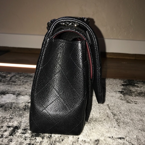 Chanel Jumbo Double Flap Black Caviar Leather SHW - Picture 6 of 8